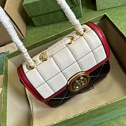 Gucci Deco Mini Shoulder Bag Red Leather Trim Size 18x14.5x8 cm - 4