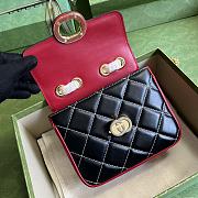 Gucci Deco Mini Shoulder Bag Red Leather Trim Size 18x14.5x8 cm - 3