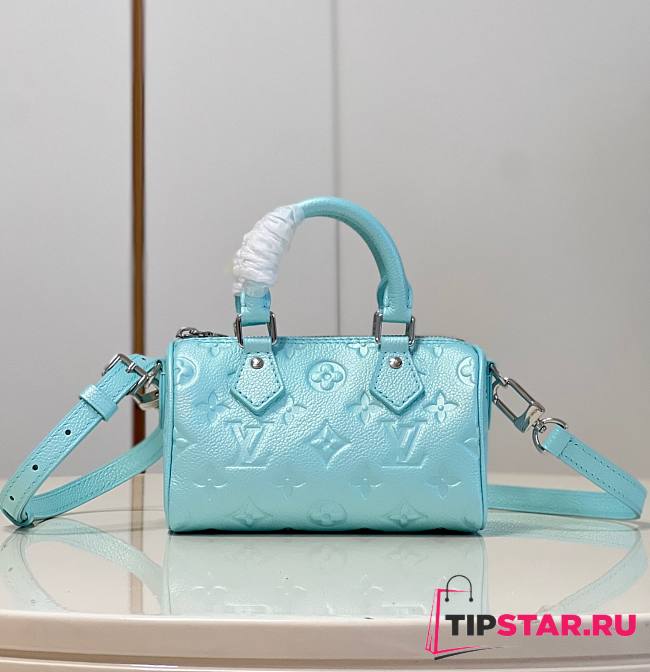 Louis Vuitton Nano Speedy M82342 Pearly Lagoon Turquoise Size 16x10x7.5 cm - 1