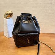 YSL Joe Mini Bucket Bag In Quilted Lambskin Black Size 19x13x13 CM - 1