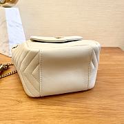 YSL Joe Mini Bucket Bag In Quilted Lambskin White Size 19x13x13 CM - 4