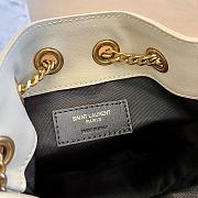 YSL Joe Mini Bucket Bag In Quilted Lambskin White Size 19x13x13 CM - 2