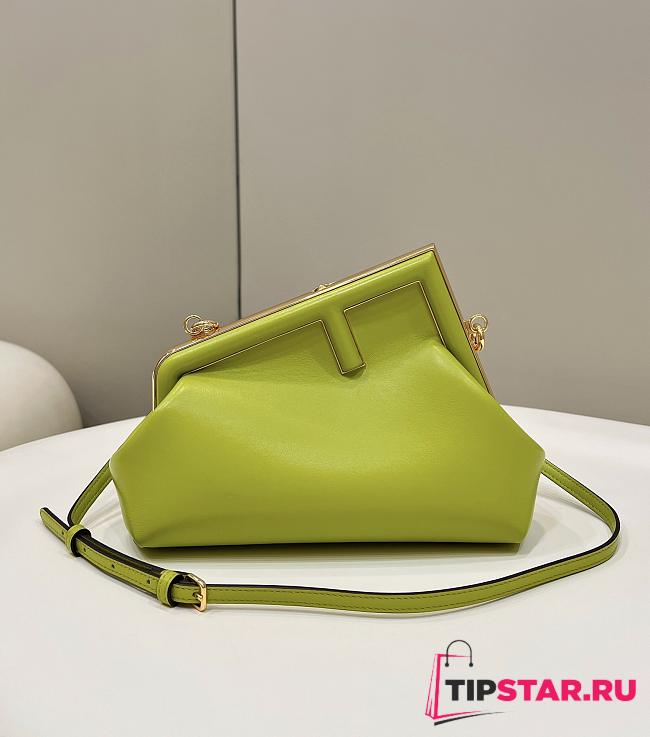 Fendi First Small Acid Green Leather Bag Size 26×9.5×18 cm - 1