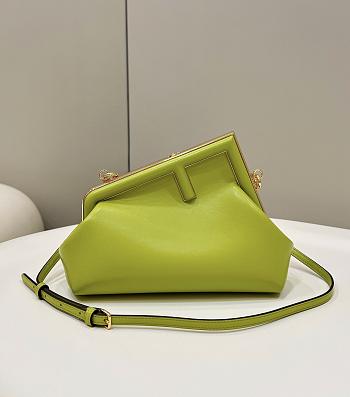 Fendi First Small Acid Green Leather Bag Size 26×9.5×18 cm
