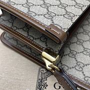 Gucci Mini Shoulder Bag With Interlocking G Beige and ebony Size 20×17×8cm - 5
