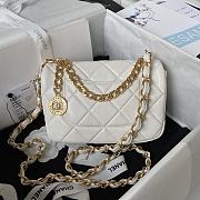 Chanel Small Flap Bag AS4012 White Size 12×21×7 cm  - 4