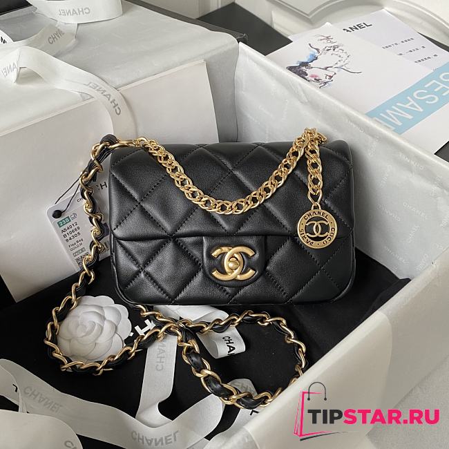 Chanel Small Flap Bag AS4012 Black Size 12×21×7 cm - 1