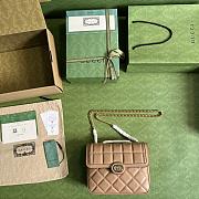 Gucci Deco Small Shoulder Bag Rose Beige Size 25x19.5x8 cm - 5