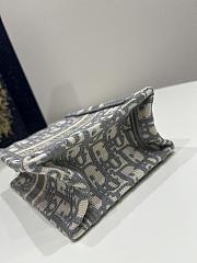 Mini Dior Book Tote Phone Bag Gray Dior Oblique Embroidery Size 13x18x5 cm - 5