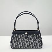 Medium Dior Key Bag Blue Dior Oblique Jacquard Size 30x16.5x13 cm - 1
