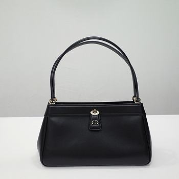 Medium Dior Key Bag Black Box Calfskin Size 30x16.5x13 cm