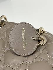 Dior Small Lady D-Joy Bag Hazelnut Cannage Lambskin Size 22x6x12 cm - 3
