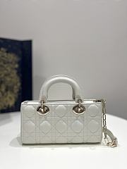 Dior Small Lady D-Joy Bag White Cannage Lambskin Size 22x6x12 cm - 4