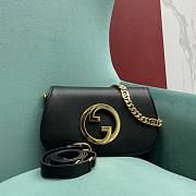 Gucci Blondie Shoulder Bag Black Leather Size 28x16x4 cm - 1