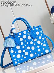 LV x YK OnTheGo PM Blue and White M46424 Size 25x19x11.5 cm - 4