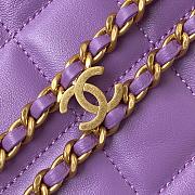 Chanel Small Hobo Bag Purple AS3223 Size 16x19x8 cm - 3