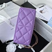 Chanel Small Hobo Bag Purple AS3223 Size 16x19x8 cm - 5