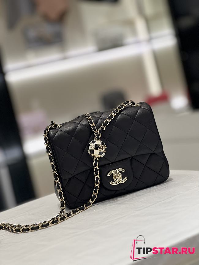 Chanel Mini Flap Bag AS1786 Black Size 13×18×7 cm - 1