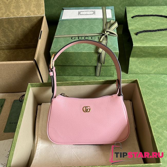 Gucci Aphrodite Mini Shoulder Bag Light Pink Leather Size 21x12x4 cm - 1