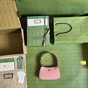 Gucci Aphrodite Mini Shoulder Bag Light Pink Leather Size 21x12x4 cm - 5