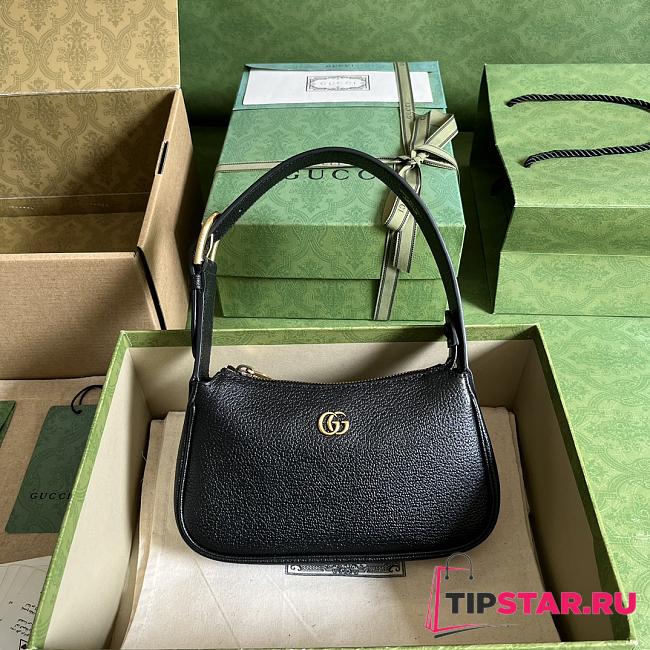 Gucci Aphrodite Mini Shoulder Bag Black Leather Size 21x12x4 cm - 1