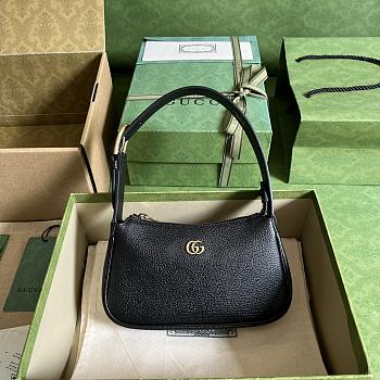 Gucci Aphrodite Mini Shoulder Bag Black Leather Size 21x12x4 cm