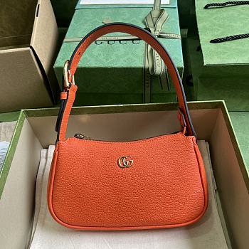 Gucci Aphrodite Mini Shoulder Bag Orange Leather Size 21x12x4 cm