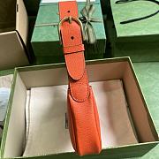 Gucci Aphrodite Mini Shoulder Bag Orange Leather Size 21x12x4 cm - 2
