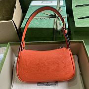 Gucci Aphrodite Mini Shoulder Bag Orange Leather Size 21x12x4 cm - 5