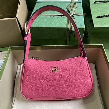 Gucci Aphrodite Mini Shoulder Bag Pink Leather Size 21x12x4 cm