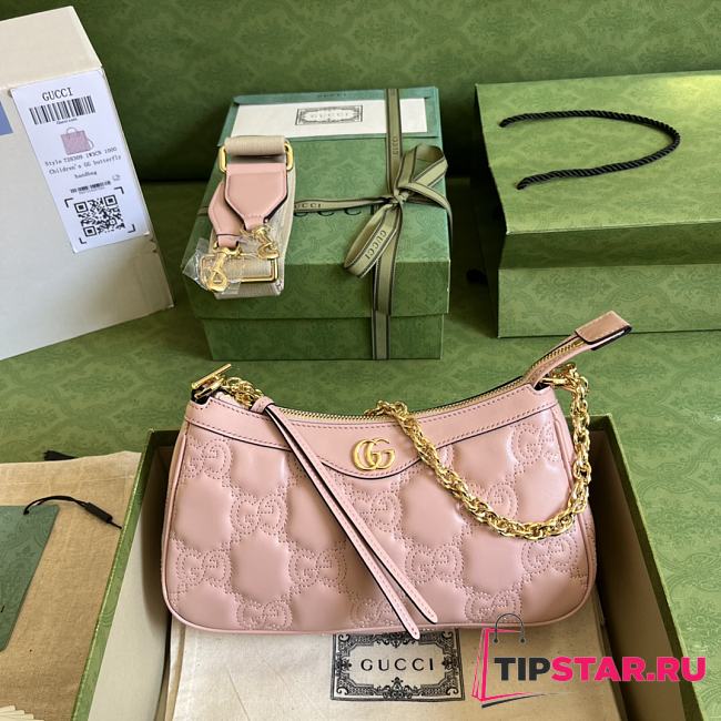 Gucci GG Matelassé Handbag Light Pink Size 25x15x8 cm - 1