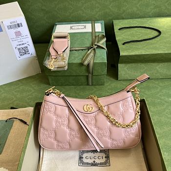 Gucci GG Matelassé Handbag Light Pink Size 25x15x8 cm