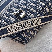 Medium Diorcamp Bag Blue Dior Oblique Embroidery Size 29x22x12 cm - 3
