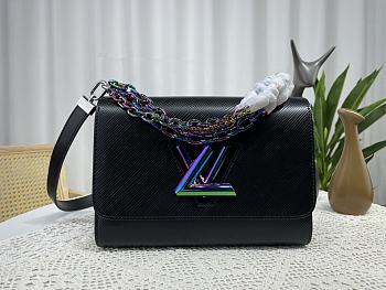 Louis Vuitton Twist MM Black M22028 Size 23x17x9.5 cm