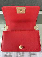 Chanel Small Boy Handbag In Red Size 12x20.5x8.5 cm - 3