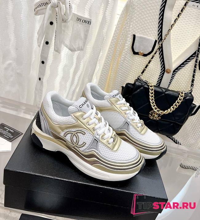 Chanel Sneakers G39792 Gold & Silver - 1