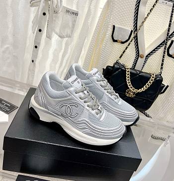Chanel Sneakers G39792 Light Gray & Silvered