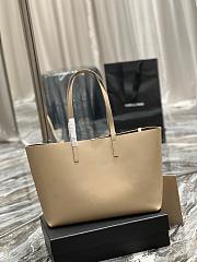 YSL Shopping Saint Laurent E/W In Supple Leather Beige Size 37x28x13 cm - 4