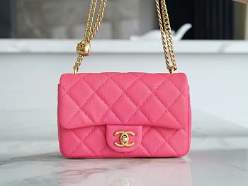 Chanel Small Flap Bag Pink Size 12×19×8 cm