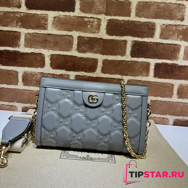 Gucci GG Matelassé Small Bag Gray Size 26x17.5x8 cm - 1