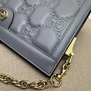 Gucci GG Matelassé Small Bag Gray Size 26x17.5x8 cm - 3