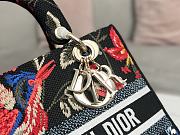 Dior Medium Lady D-Lite Bag Black Multicolor Dior Birds Embroidery Size 24x20x11 cm - 4