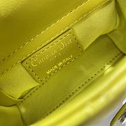 Lady Dior Micro Bag Yellow Cannage Lambskin Size 12x10.2x5 cm  - 2