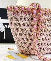 Chanel Small Shopping Bag Beige & Pink AS3689 Size 20×36×12 cm - 2