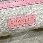 Chanel Small Shopping Bag Beige & Pink AS3689 Size 20×36×12 cm - 5