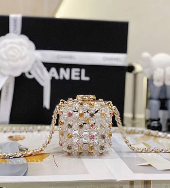 Chanel Mini Evening Bag Transparent & Multicolor AS3769 Size 8×7×7 cm