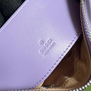 Gucci GG Marmont Half-Moon-Shaped Mini Bag Purple 21.5x11x5 cm - 4
