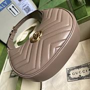 Gucci GG Marmont Half-Moon-Shaped Mini Bag Dusty Pink 21.5x11x5 cm - 3