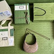 Gucci GG Marmont Half-Moon-Shaped Mini Bag Dusty Pink 21.5x11x5 cm - 5