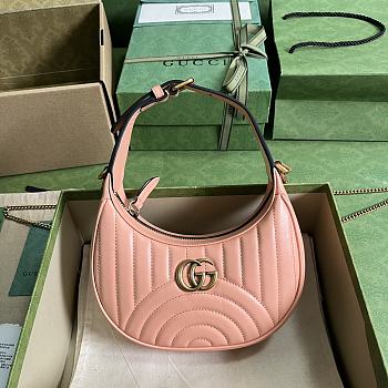 Gucci Marmont Matelassé Mini Bag Peach Leather Size 21x11x5 cm